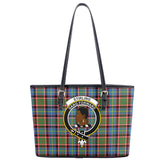Stirling (of Keir) Tartan Crest Leather Tote Bag